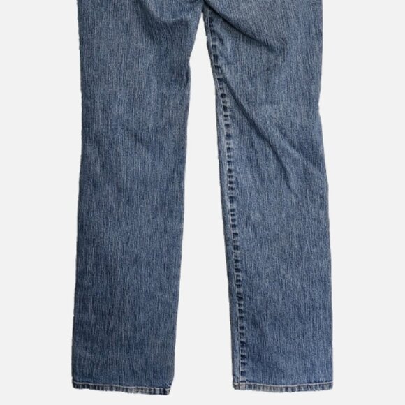 NY&Company Straight Leg Women's Size 10 Tall Blue Denim Distressed Stretch Jeans - Picture 8 of 12